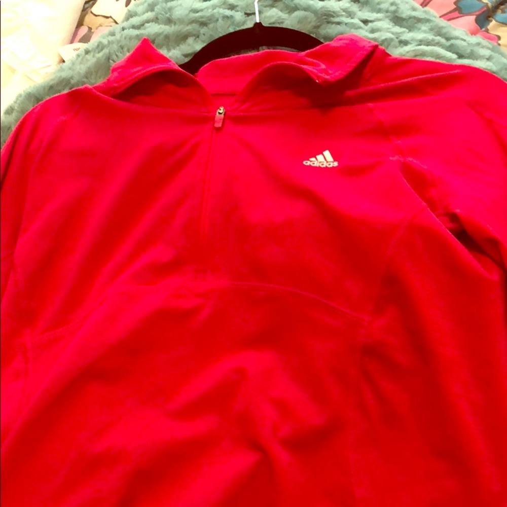 Collared athletic pullover adidas